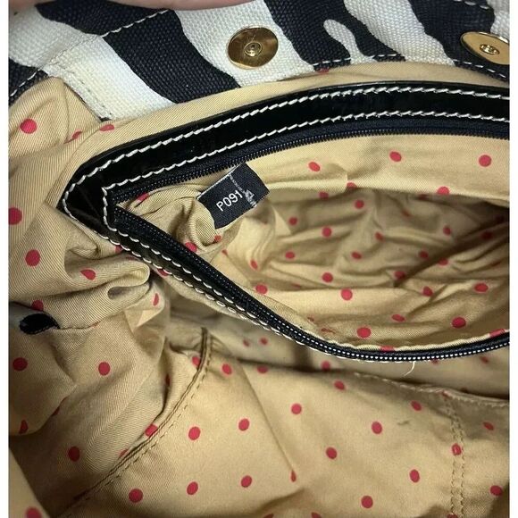 Kate Spade Y2K Zebra Print‎ Canvas Shoulder Bag - Picture 9 of 10
